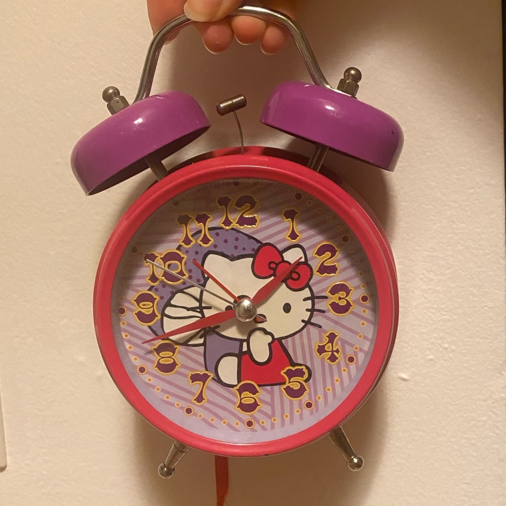 hello kitty alarm clock- glows in the dark